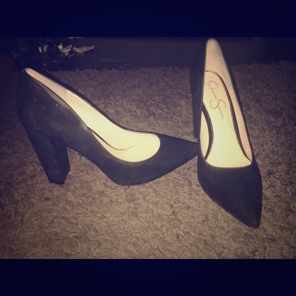 Jessica Simpson Suede black heels